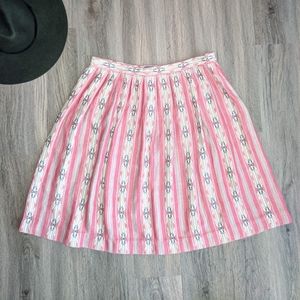 Pendleton Red Aztec Print Cotton Skirt Size 10